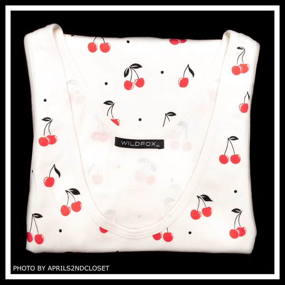 WILDFOX CHERRY PRINT BOHO MINI TANK DRESS A2C - Picture 6 of 8